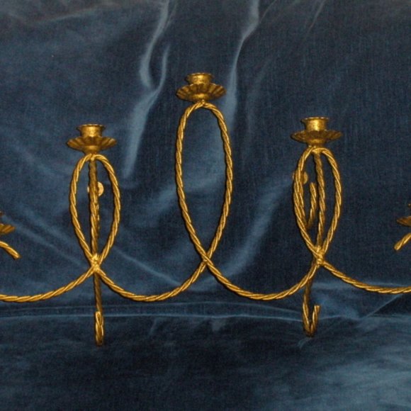 Home Interiors Wall Sconce Homco Brass - Picture 1 of 3